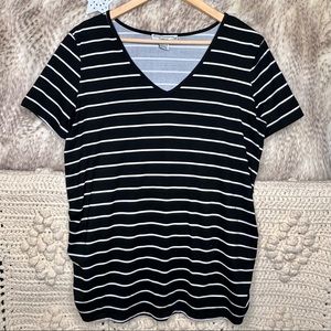 Maternity Striped V-Neck T-Shirt